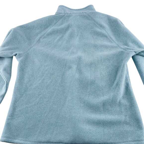 Eddie Bauer Womens 1/4 Zip Pullover Fleece Sweater XXL Light Blue Polyester - Picture 5 of 5